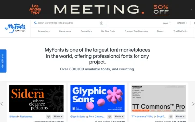 myfonts.com screenshot