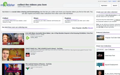 myvidster.com screenshot