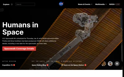 nasa.gov screenshot