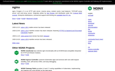 nginx.org screenshot