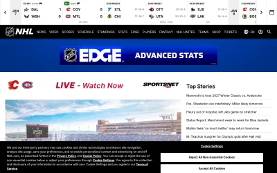 nhl.com screenshot