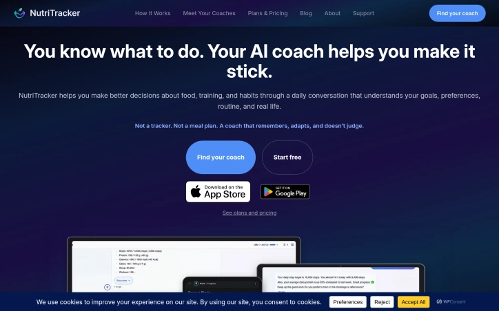 nutritracker.io screenshot