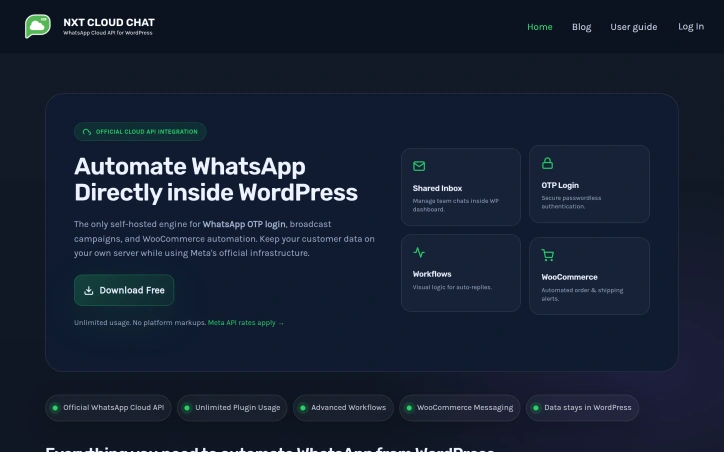 nxtcloudchat.com screenshot