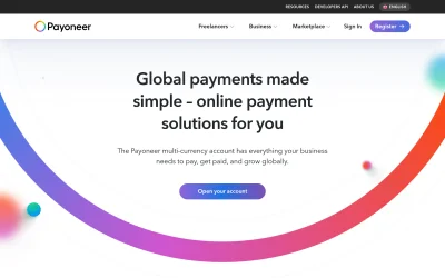 payoneer.com screenshot