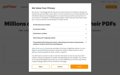 pdffiller.com screenshot