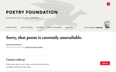 poetryfoundation.org screenshot