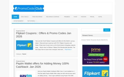 promocodeclub.com screenshot