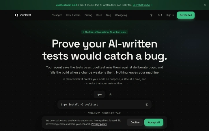 Preview of quelltest.com