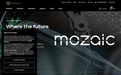 seagate.com screenshot