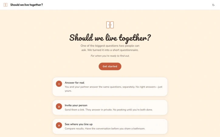 shouldwelivetogether.com screenshot