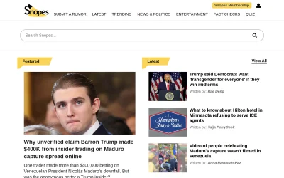 snopes.com screenshot