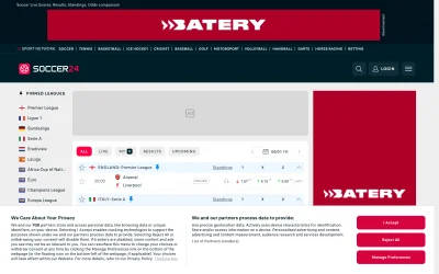 soccer24.com screenshot