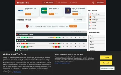 Preview of soccervista.com