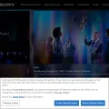 sony.com screenshot