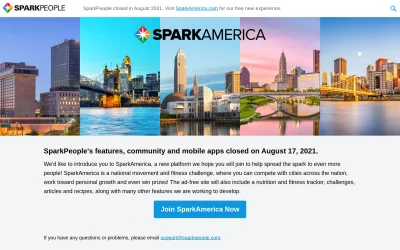 sparkpeople.com screenshot