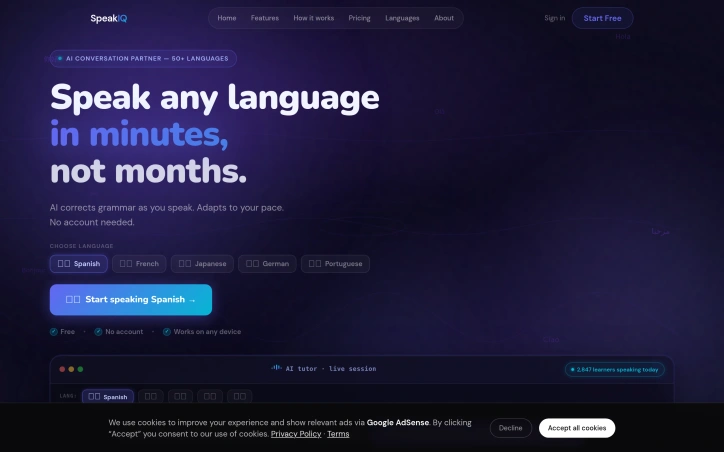 Preview of speakiq.app