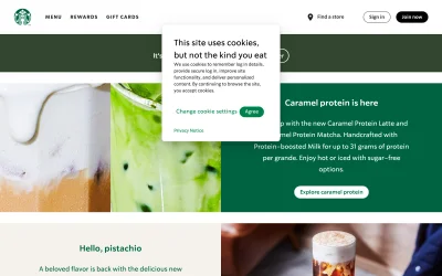 starbucks.com screenshot