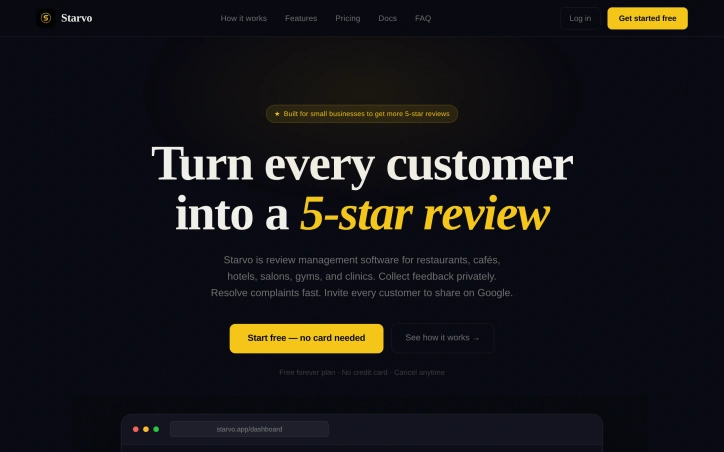 Preview of starvo.app