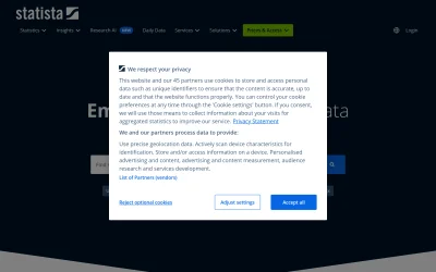 statista.com screenshot