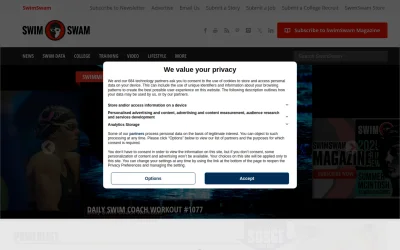 swimswam.com screenshot