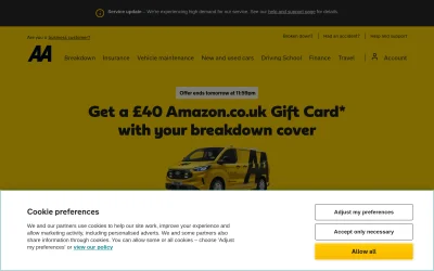 theaa.com screenshot