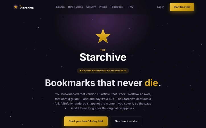 thestarchive.com screenshot