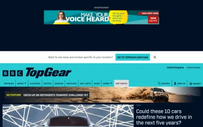 Preview of topgear.com