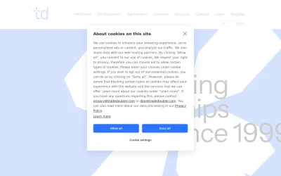 tradedoubler.com screenshot