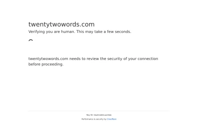 twentytwowords.com screenshot
