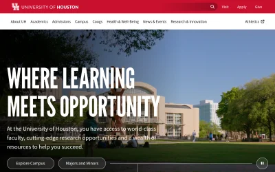 uh.edu screenshot