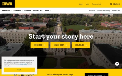 uiowa.edu screenshot