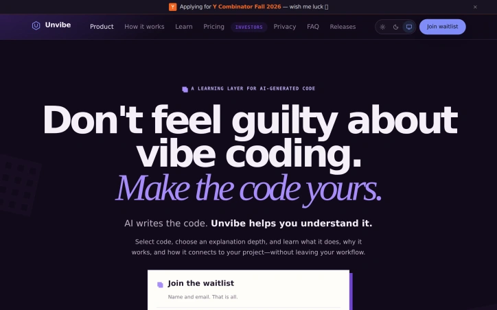 Preview of unvibe.site