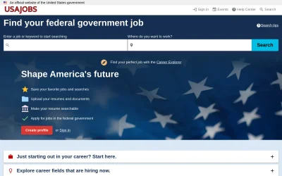 usajobs.gov screenshot