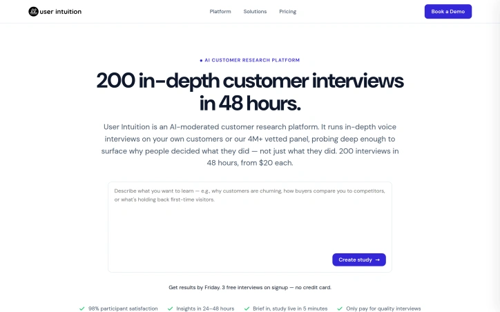 Preview of userintuition.ai