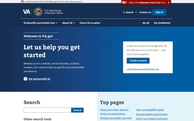 va.gov screenshot