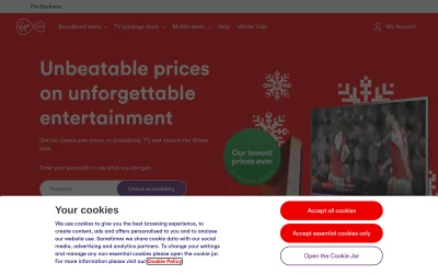 virginmedia.com screenshot