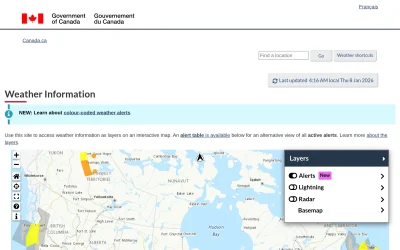 weather.gc.ca screenshot