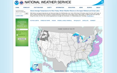 weather.gov screenshot