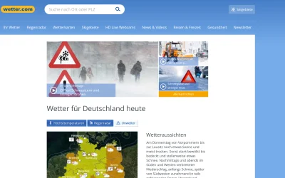 wetter.com screenshot