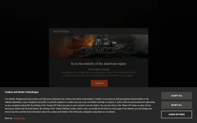 worldoftanks.asia screenshot