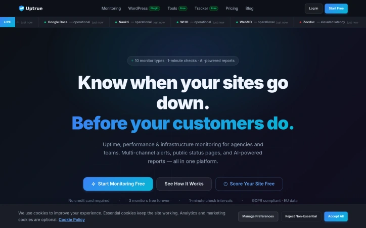 Preview of www.uptrue.io