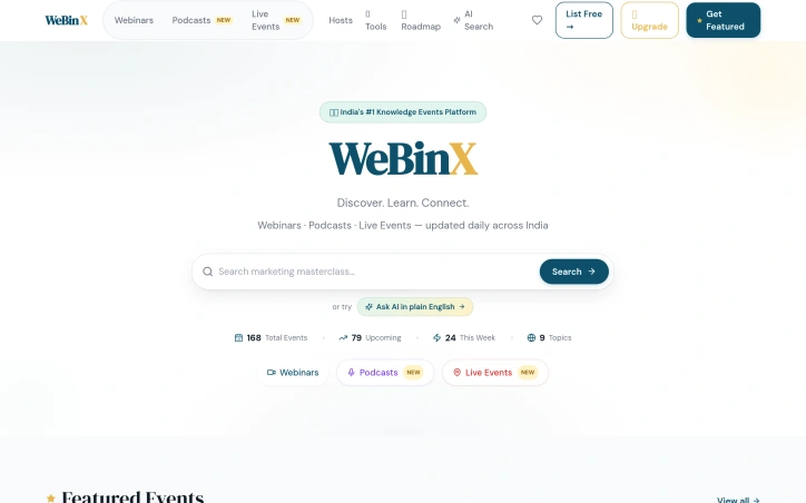 www.webinx.in screenshot