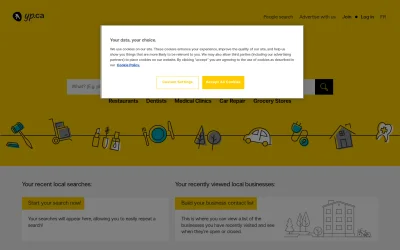 yellowpages.ca screenshot