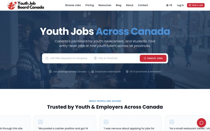 Preview of youthjobboardcanada.ca